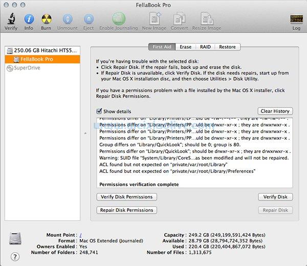 在OS X中验证和修复权限  第1张