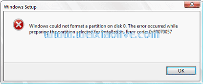 如何修复 Windows 错误代码 0x80070057