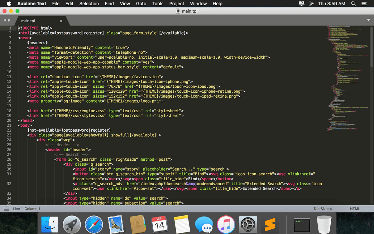 代码编辑器软件Sublime Text for Mac 4.0免注册版  第1张