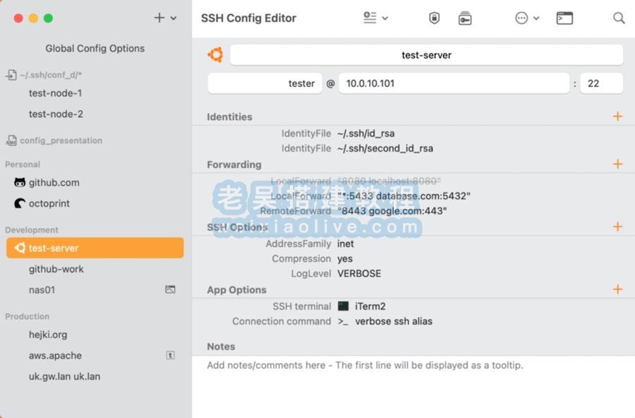 SSH配置编辑器工具SSH Config Editor Pro for Mac 2.6.3免注册版  第1张