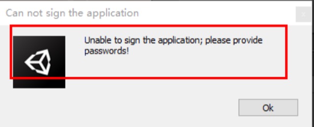Unable to sign the application; please provide passwords!报错解决方法